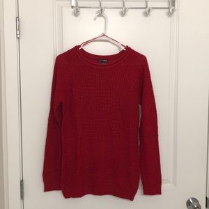 Red knit sweater